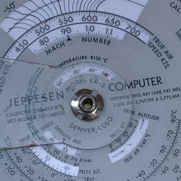 Jeppesen Flight CR-2 Computer Model with storage case - 4.25" Diameter EUC - Picture 2 of 4